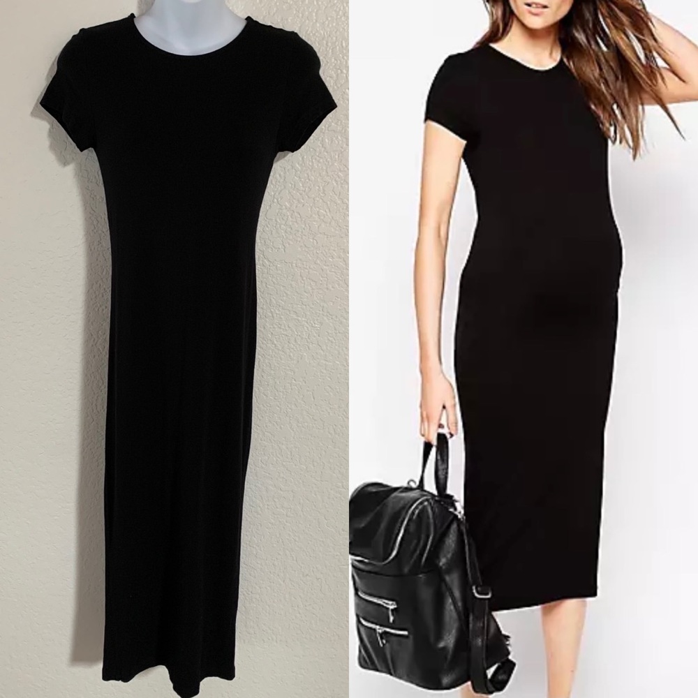 ASOS Maternity simple black dress size 4 (fits like a size 2)